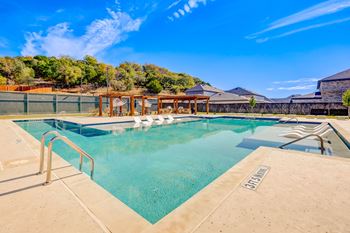 Resort style pool with sundeck